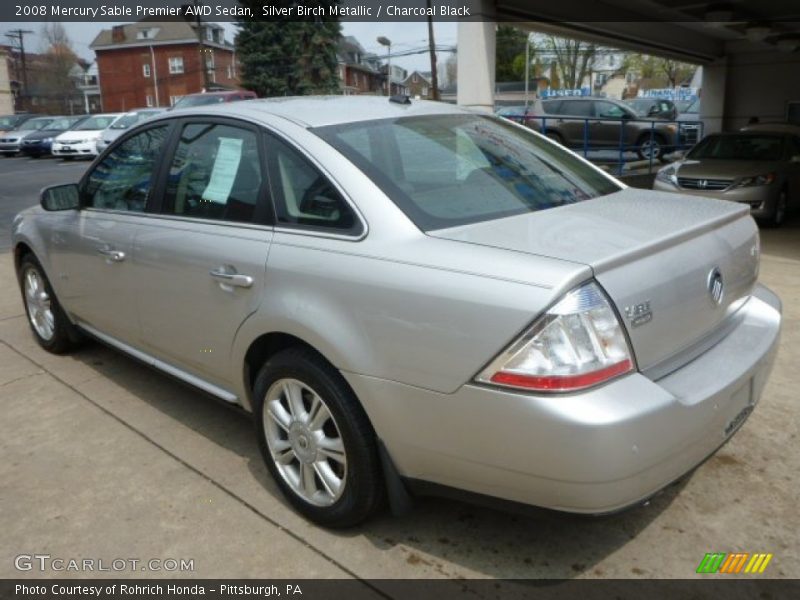 Silver Birch Metallic / Charcoal Black 2008 Mercury Sable Premier AWD Sedan
