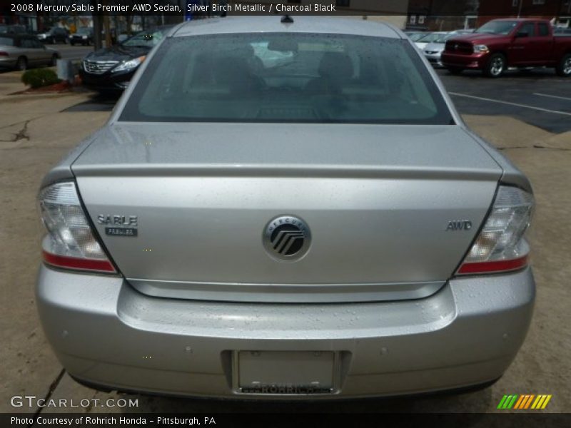 Silver Birch Metallic / Charcoal Black 2008 Mercury Sable Premier AWD Sedan