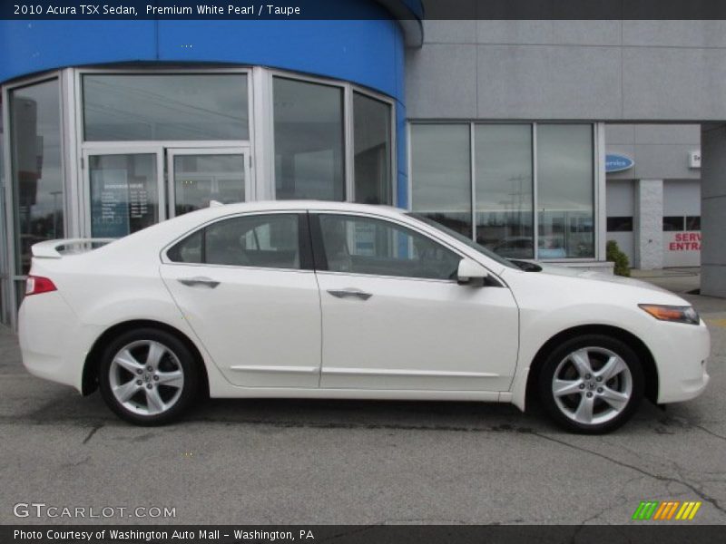 Premium White Pearl / Taupe 2010 Acura TSX Sedan