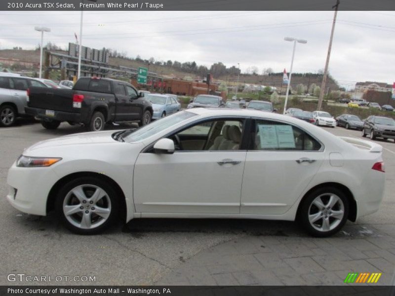 Premium White Pearl / Taupe 2010 Acura TSX Sedan
