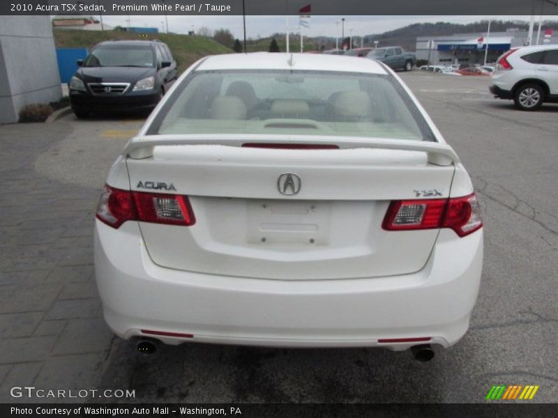 Premium White Pearl / Taupe 2010 Acura TSX Sedan