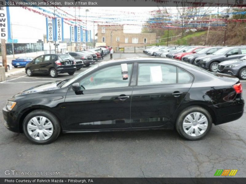 Black / Titan Black 2011 Volkswagen Jetta S Sedan