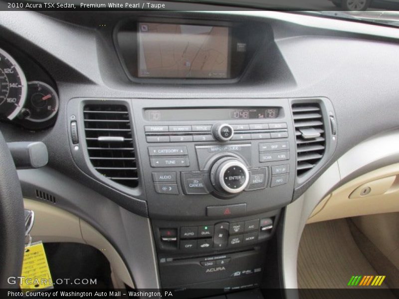 Premium White Pearl / Taupe 2010 Acura TSX Sedan