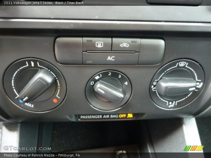 Black / Titan Black 2011 Volkswagen Jetta S Sedan