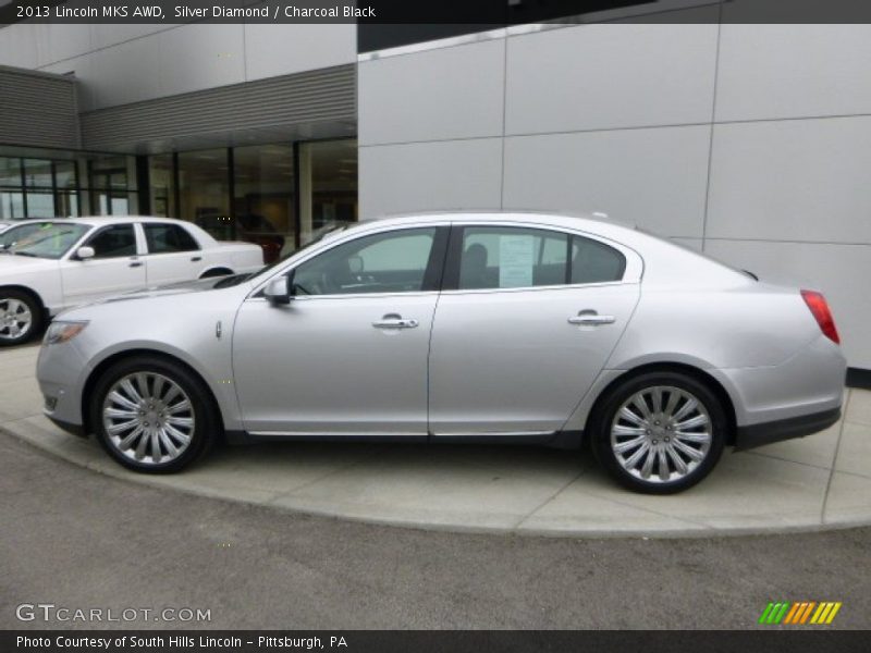 Silver Diamond / Charcoal Black 2013 Lincoln MKS AWD