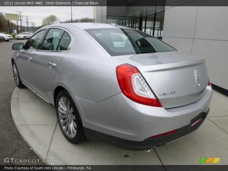 Silver Diamond / Charcoal Black 2013 Lincoln MKS AWD