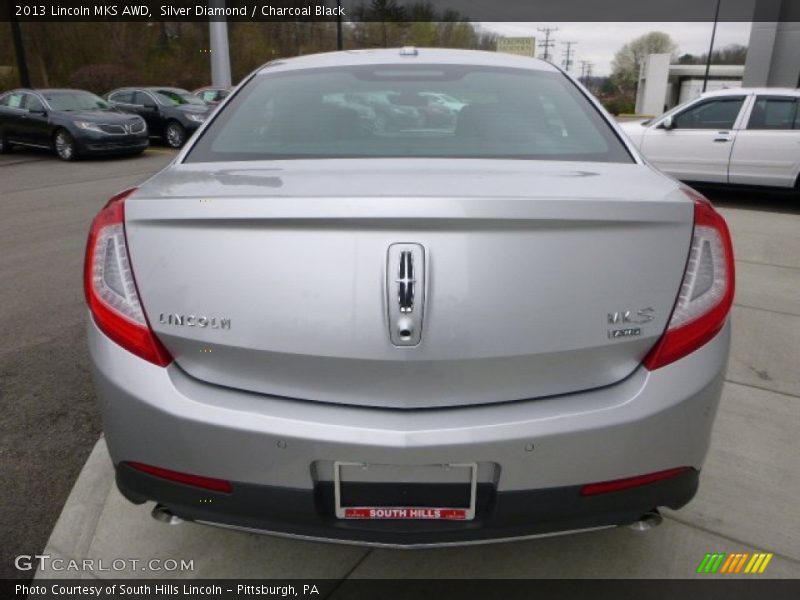 Silver Diamond / Charcoal Black 2013 Lincoln MKS AWD