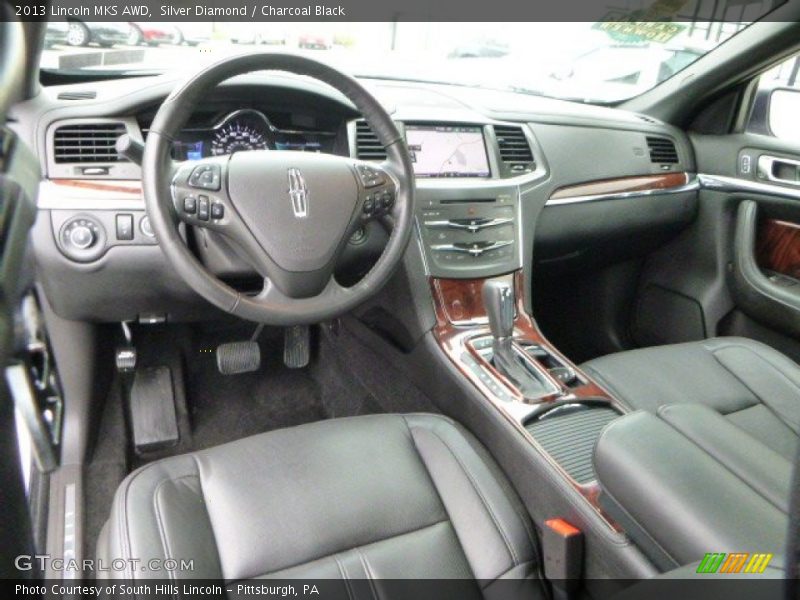 Silver Diamond / Charcoal Black 2013 Lincoln MKS AWD