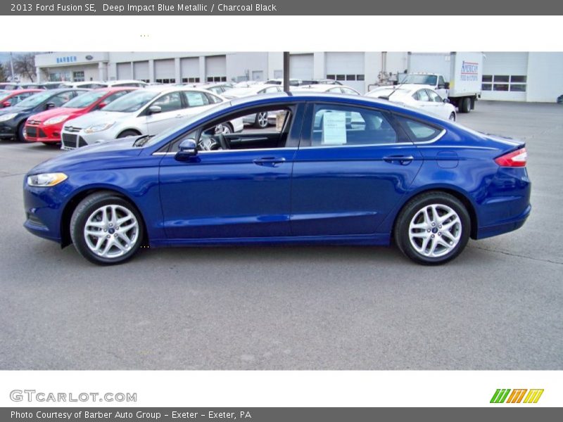 Deep Impact Blue Metallic / Charcoal Black 2013 Ford Fusion SE