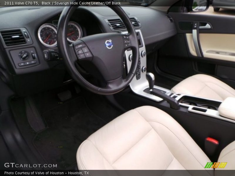Black / Soverign Hide Calcite Leather/Off Black 2011 Volvo C70 T5