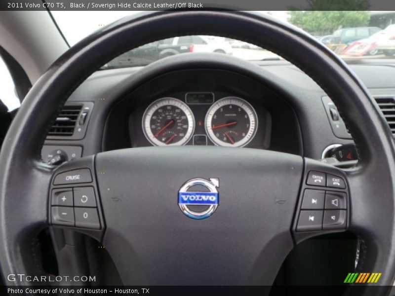 Black / Soverign Hide Calcite Leather/Off Black 2011 Volvo C70 T5