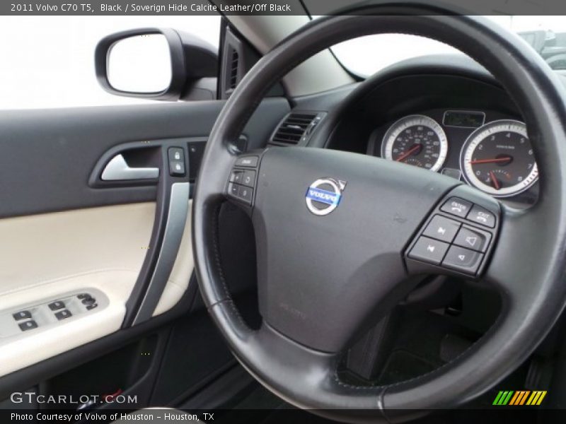 Black / Soverign Hide Calcite Leather/Off Black 2011 Volvo C70 T5