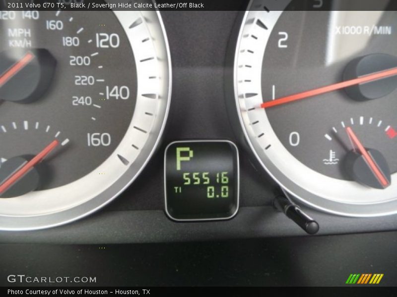 Black / Soverign Hide Calcite Leather/Off Black 2011 Volvo C70 T5