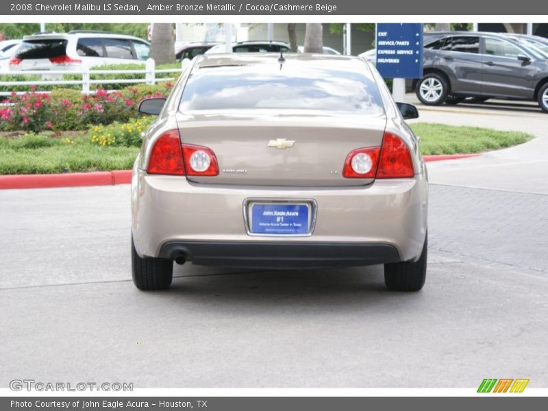 Amber Bronze Metallic / Cocoa/Cashmere Beige 2008 Chevrolet Malibu LS Sedan