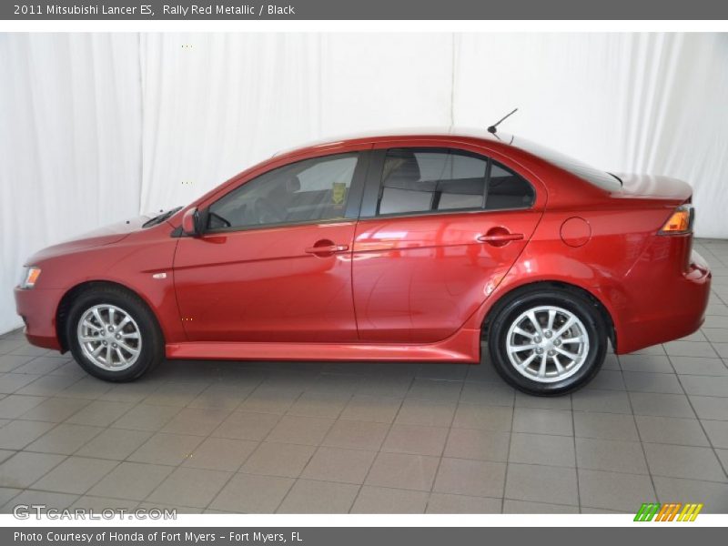 Rally Red Metallic / Black 2011 Mitsubishi Lancer ES