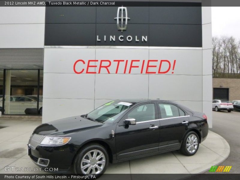 Tuxedo Black Metallic / Dark Charcoal 2012 Lincoln MKZ AWD