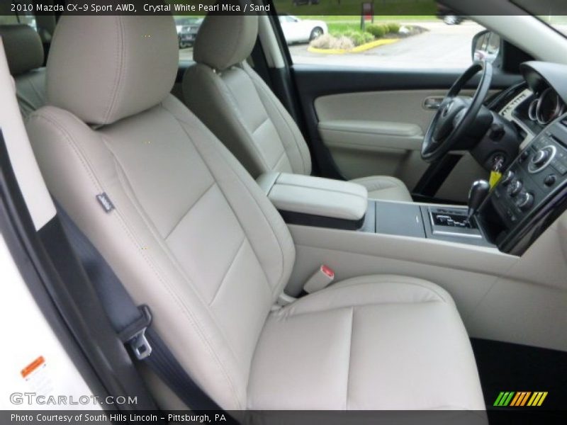 Crystal White Pearl Mica / Sand 2010 Mazda CX-9 Sport AWD