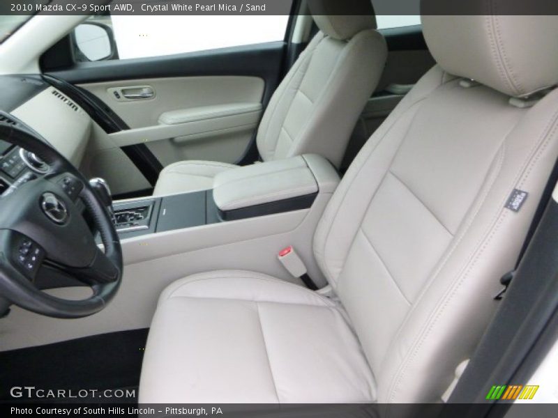 Crystal White Pearl Mica / Sand 2010 Mazda CX-9 Sport AWD