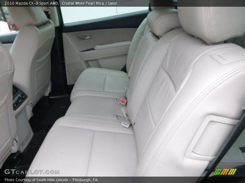 Crystal White Pearl Mica / Sand 2010 Mazda CX-9 Sport AWD