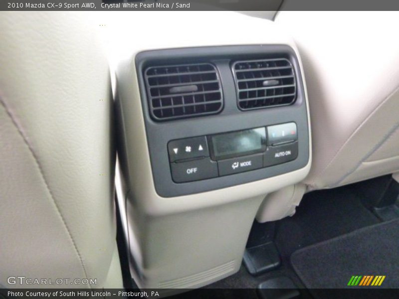 Crystal White Pearl Mica / Sand 2010 Mazda CX-9 Sport AWD