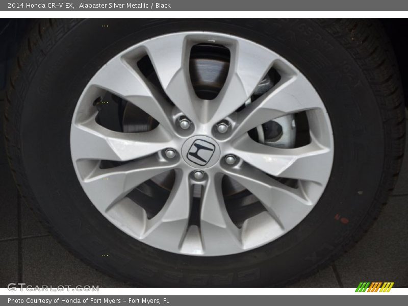 Alabaster Silver Metallic / Black 2014 Honda CR-V EX