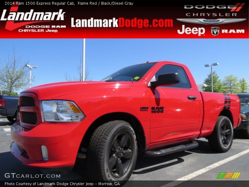 Flame Red / Black/Diesel Gray 2014 Ram 1500 Express Regular Cab