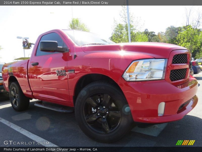 Flame Red / Black/Diesel Gray 2014 Ram 1500 Express Regular Cab