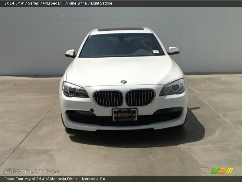 Alpine White / Light Saddle 2014 BMW 7 Series 740Li Sedan