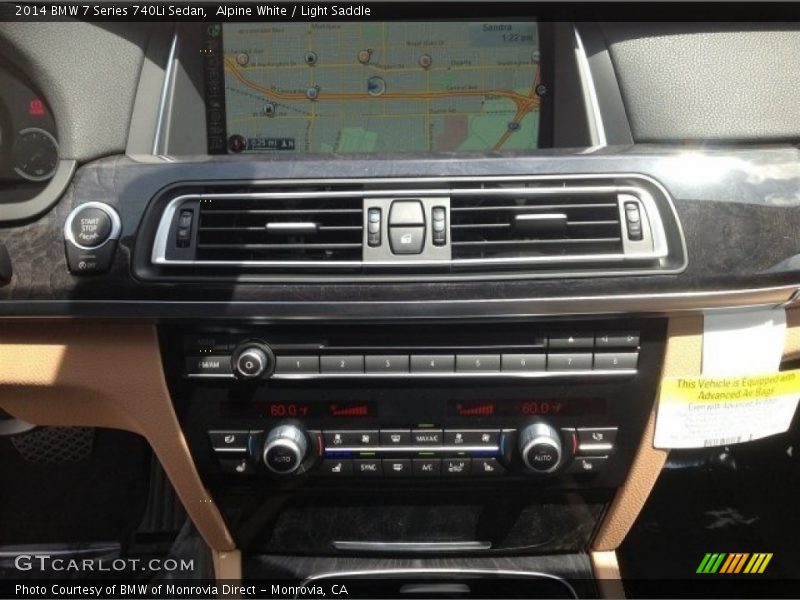Alpine White / Light Saddle 2014 BMW 7 Series 740Li Sedan