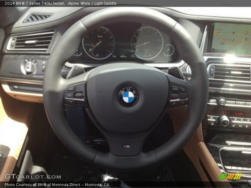 Alpine White / Light Saddle 2014 BMW 7 Series 740Li Sedan