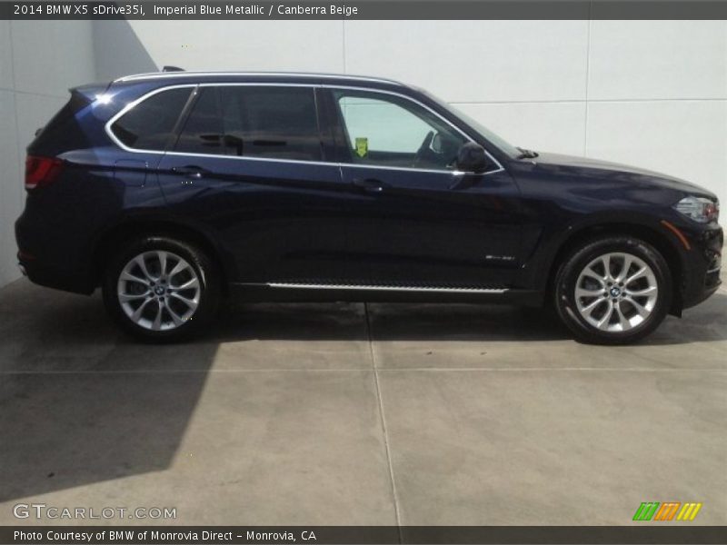 Imperial Blue Metallic / Canberra Beige 2014 BMW X5 sDrive35i