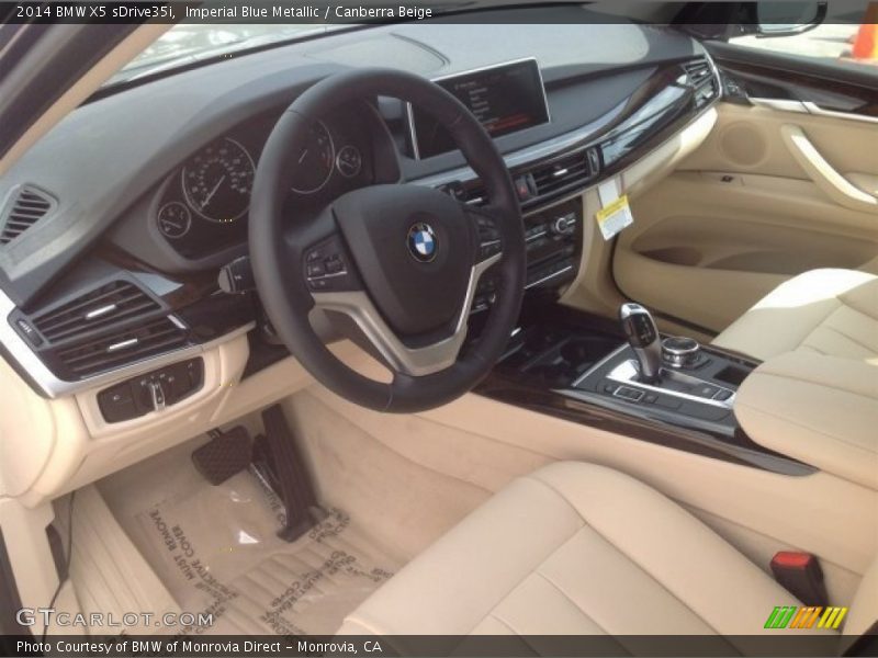 Imperial Blue Metallic / Canberra Beige 2014 BMW X5 sDrive35i