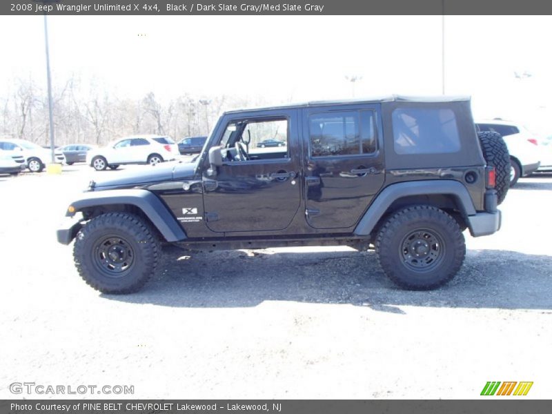 Black / Dark Slate Gray/Med Slate Gray 2008 Jeep Wrangler Unlimited X 4x4
