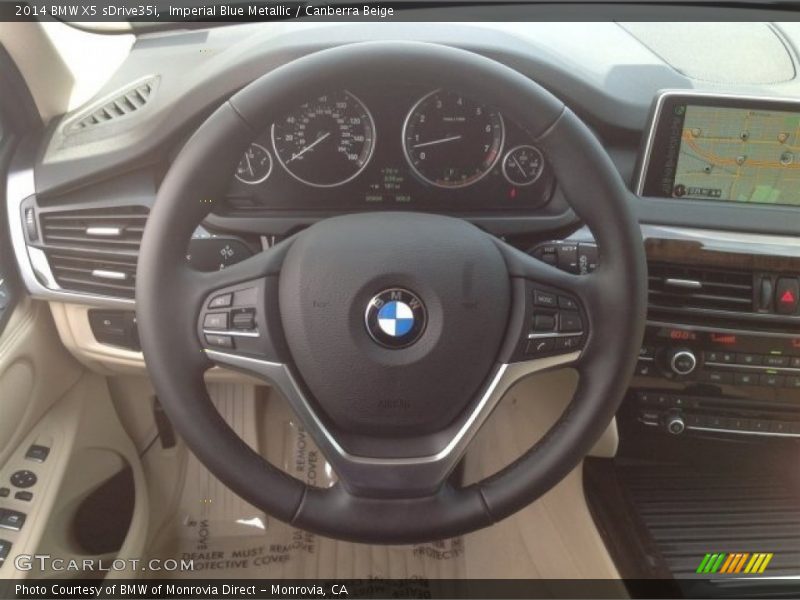 Imperial Blue Metallic / Canberra Beige 2014 BMW X5 sDrive35i