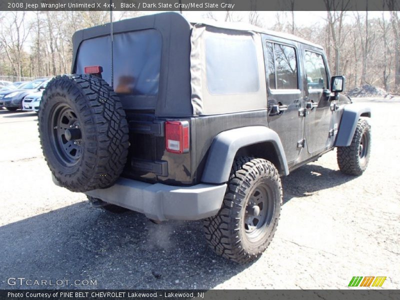 Black / Dark Slate Gray/Med Slate Gray 2008 Jeep Wrangler Unlimited X 4x4