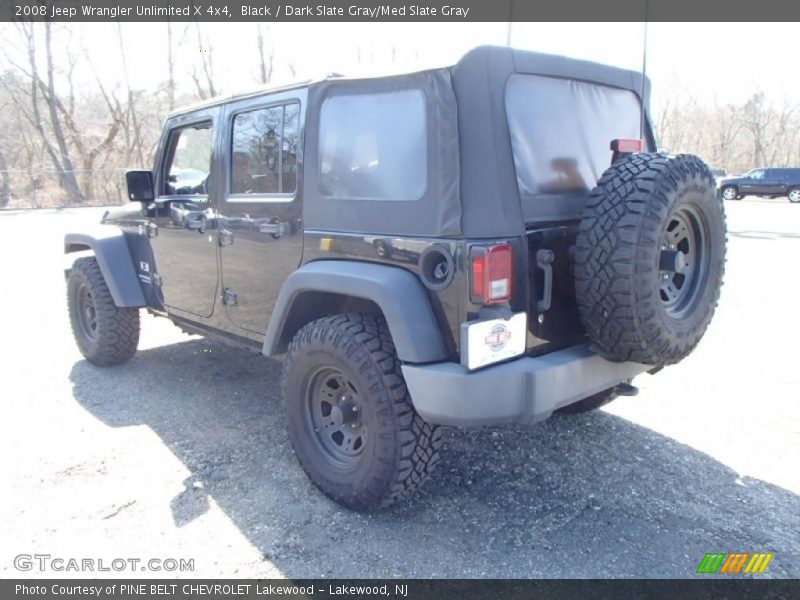 Black / Dark Slate Gray/Med Slate Gray 2008 Jeep Wrangler Unlimited X 4x4