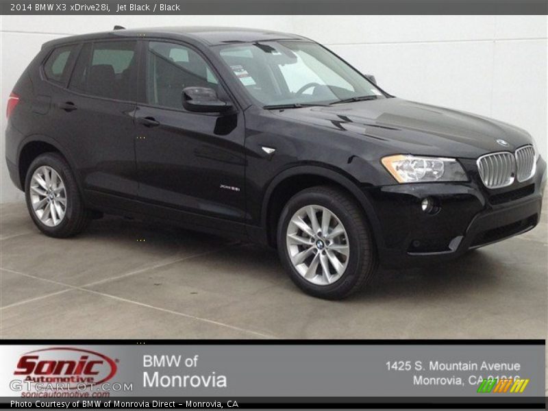 Jet Black / Black 2014 BMW X3 xDrive28i