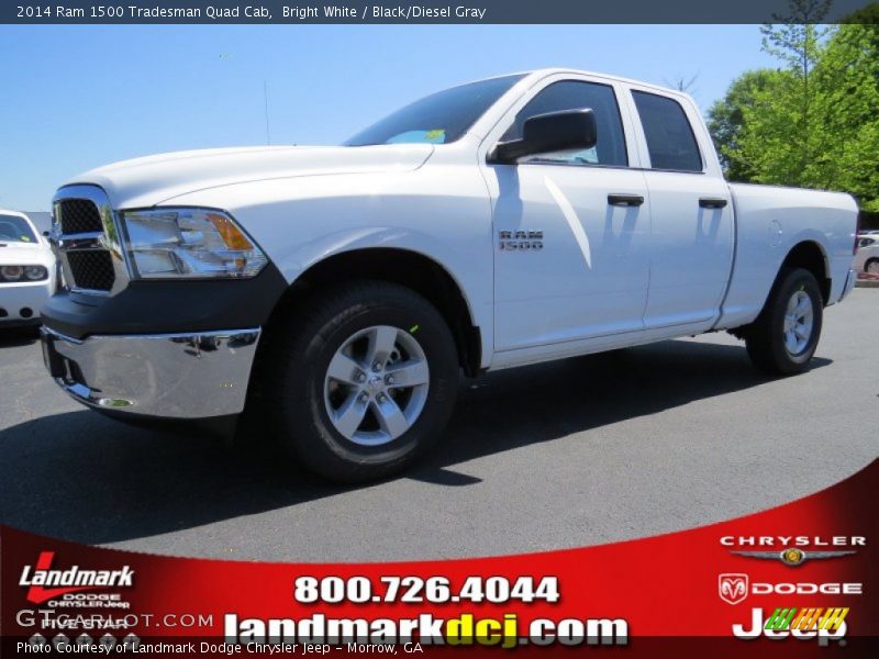 Bright White / Black/Diesel Gray 2014 Ram 1500 Tradesman Quad Cab