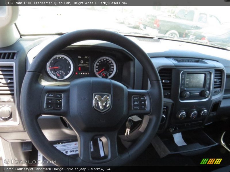 Bright White / Black/Diesel Gray 2014 Ram 1500 Tradesman Quad Cab