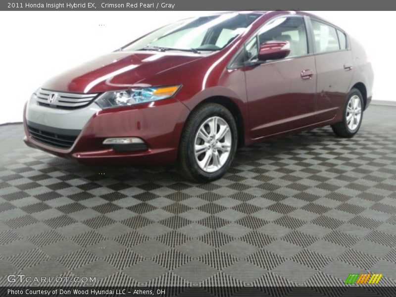 Crimson Red Pearl / Gray 2011 Honda Insight Hybrid EX