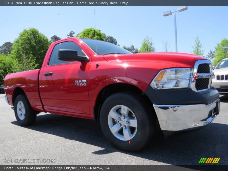 Flame Red / Black/Diesel Gray 2014 Ram 1500 Tradesman Regular Cab