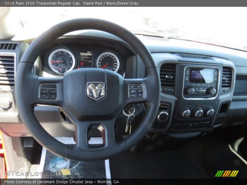 Flame Red / Black/Diesel Gray 2014 Ram 1500 Tradesman Regular Cab