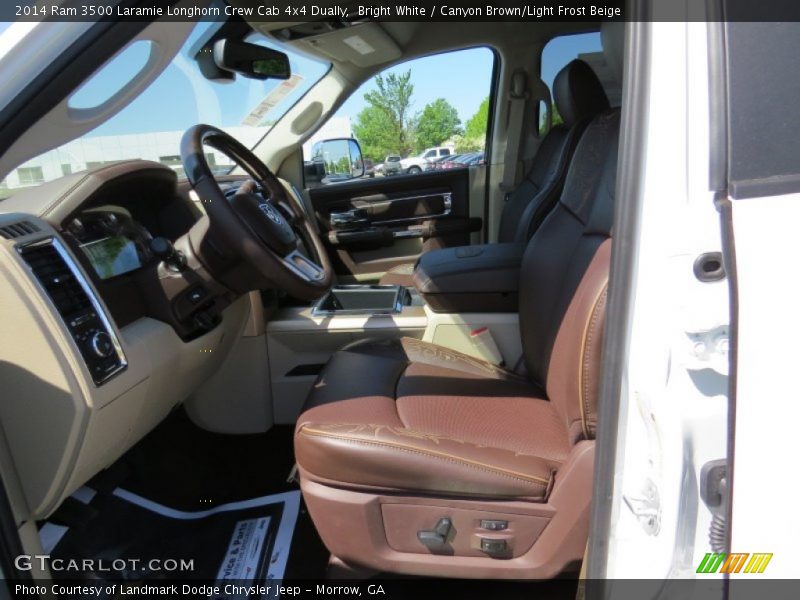 Front Seat of 2014 3500 Laramie Longhorn Crew Cab 4x4 Dually