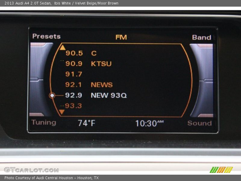 Ibis White / Velvet Beige/Moor Brown 2013 Audi A4 2.0T Sedan