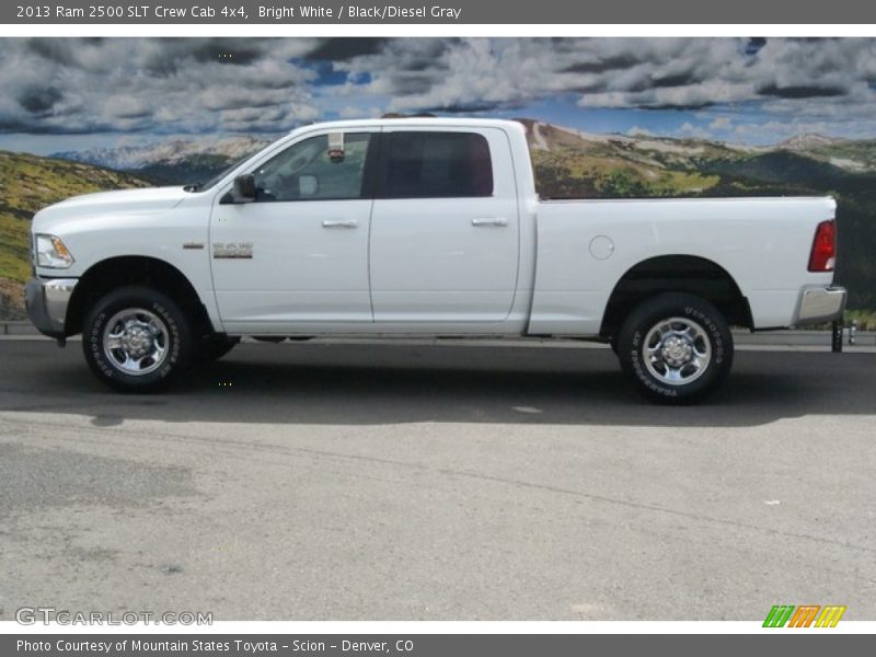 Bright White / Black/Diesel Gray 2013 Ram 2500 SLT Crew Cab 4x4