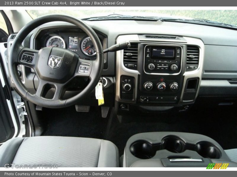 Bright White / Black/Diesel Gray 2013 Ram 2500 SLT Crew Cab 4x4
