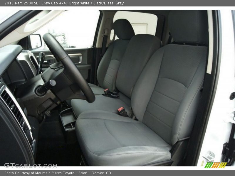 Bright White / Black/Diesel Gray 2013 Ram 2500 SLT Crew Cab 4x4