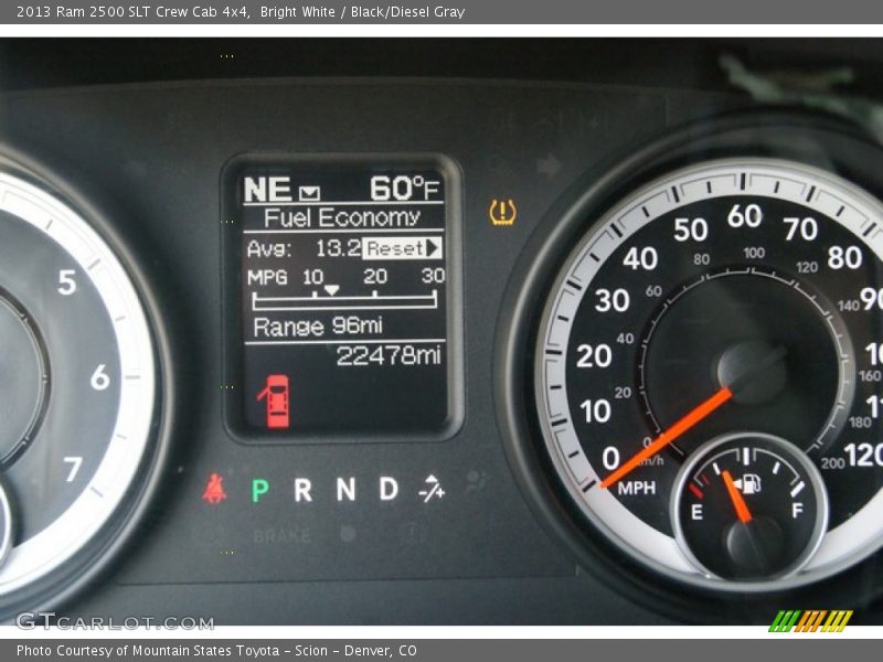 Bright White / Black/Diesel Gray 2013 Ram 2500 SLT Crew Cab 4x4