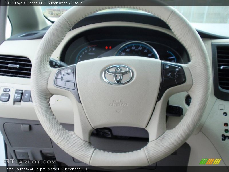 Super White / Bisque 2014 Toyota Sienna XLE