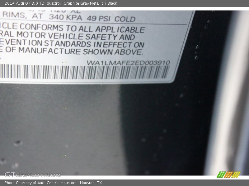 Graphite Gray Metallic / Black 2014 Audi Q7 3.0 TDI quattro